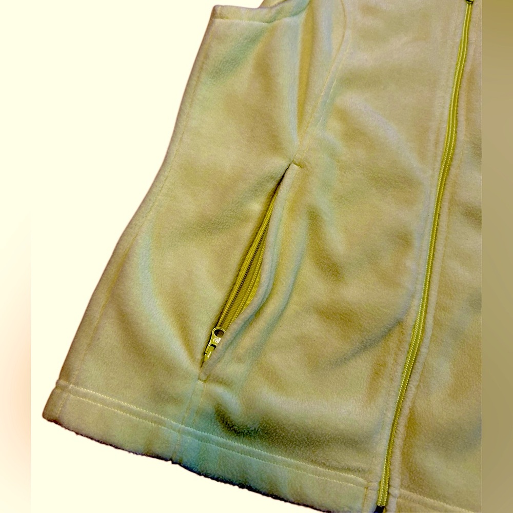 COLUMBIA Fleece Vest Solid Yellow Women’s Size Medium - Picture 4 of 7